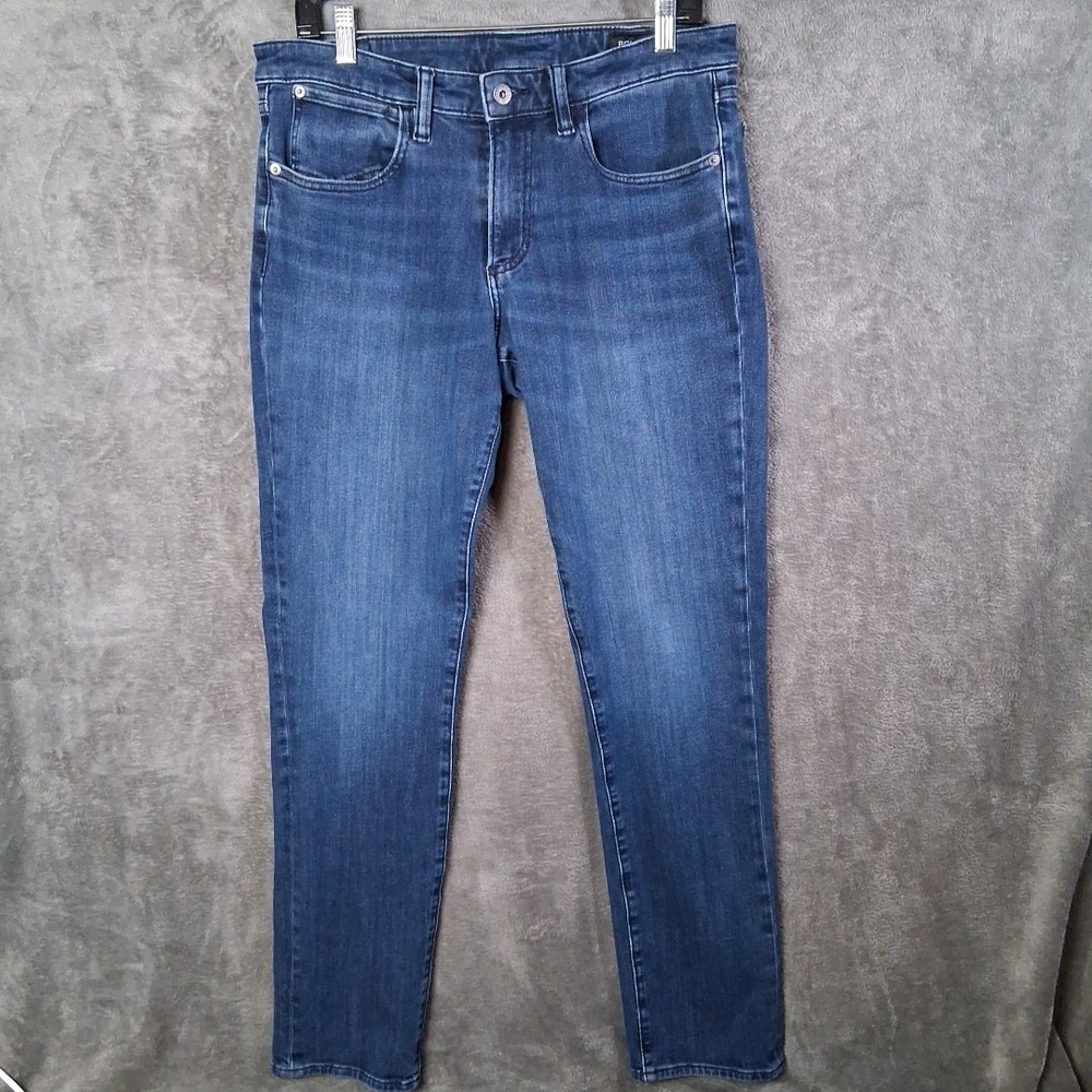Mens Bonobos Premium 4 Way Stretch Slim Fit Jeans Size 32x34 Dark Blue Wash